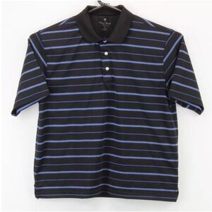 Palm Beach Polo Golf Shirt XL Mens Button Up SS Collared Multicolor Striped